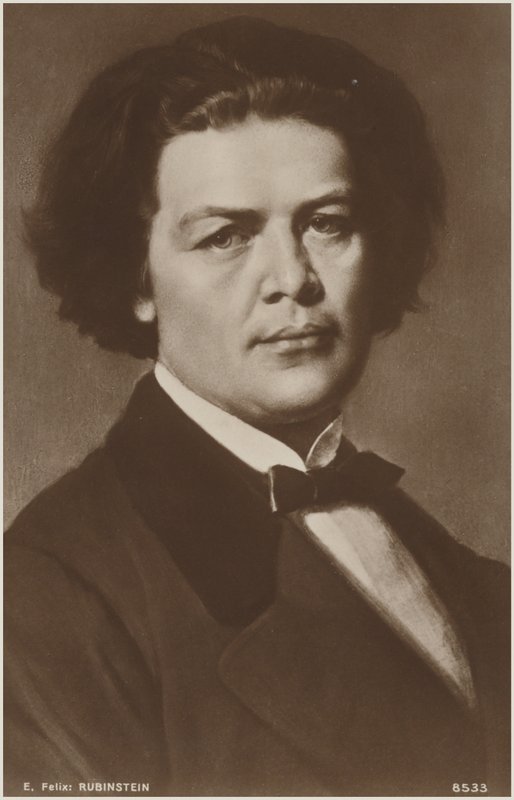 Portret van Anton Rubinstein door Russian School