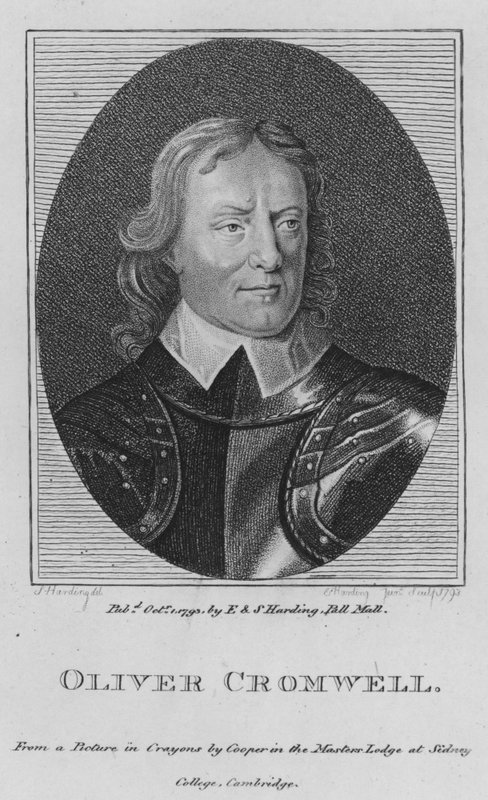 Oliver Cromwell door S. (after) Harding