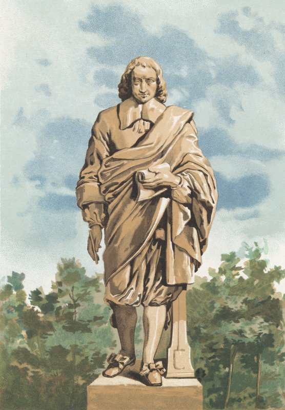 Standbeeld van Blaise Pascal door S. Gomez