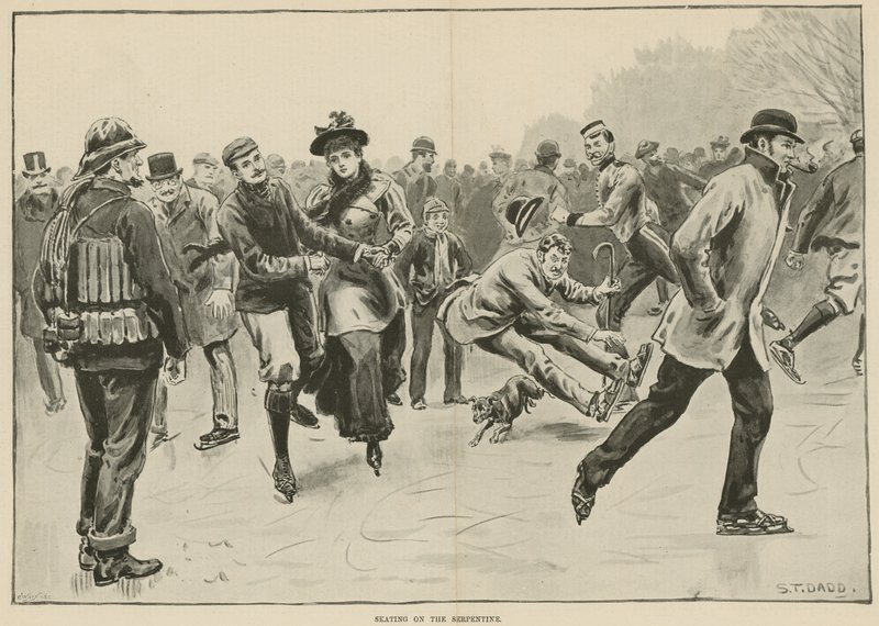 Schaatsen op de Serpentine door S. T. Dadd