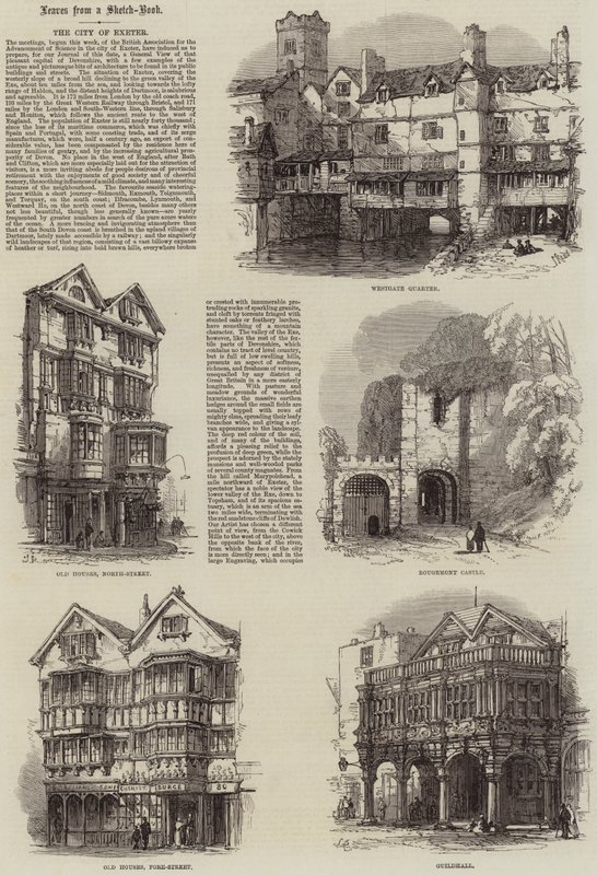 De stad Exeter door Samuel Read