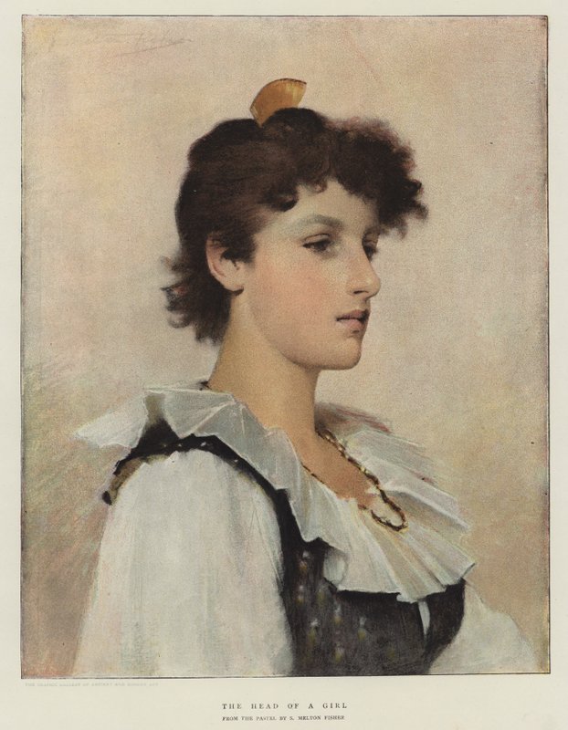 Het Hoofd van een Meisje door Samuel Melton Fisher