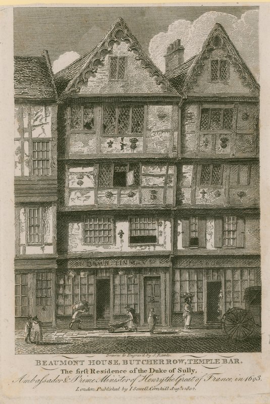 Beaumont House, Butcher Row, Temple Bar door Samuel Rawle