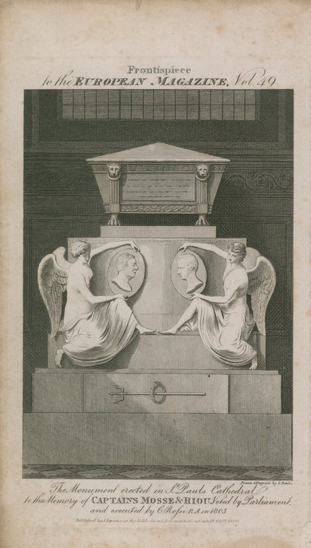 Het monument opgericht in de St Paul