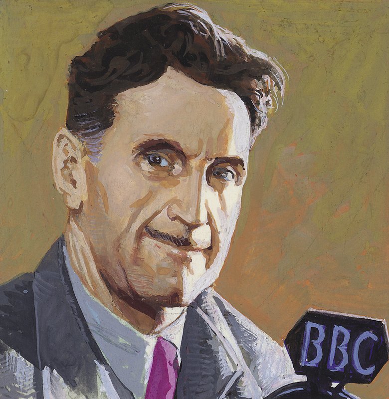 George Orwell (gouache op papier) door Severino Baraldi