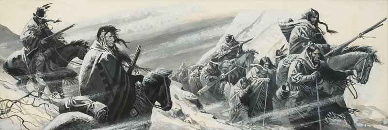 Trek van de Nez Percé door Severino Baraldi