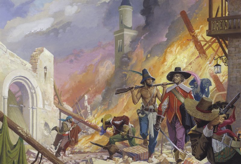 William Dampier, zeventiende-eeuwse piraat door Severino Baraldi