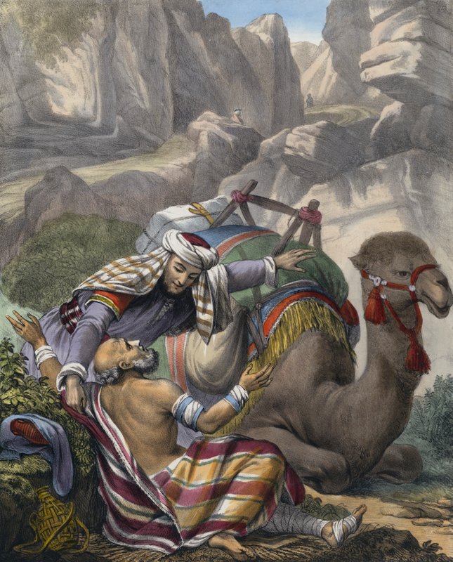 De barmhartige Samaritaan door Siegfried Detler Bendixen