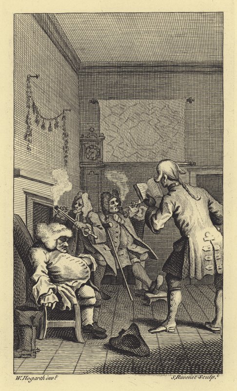 Scène uit Tristram Shandy door Laurence Sterne door Simon Francois after Ravenet