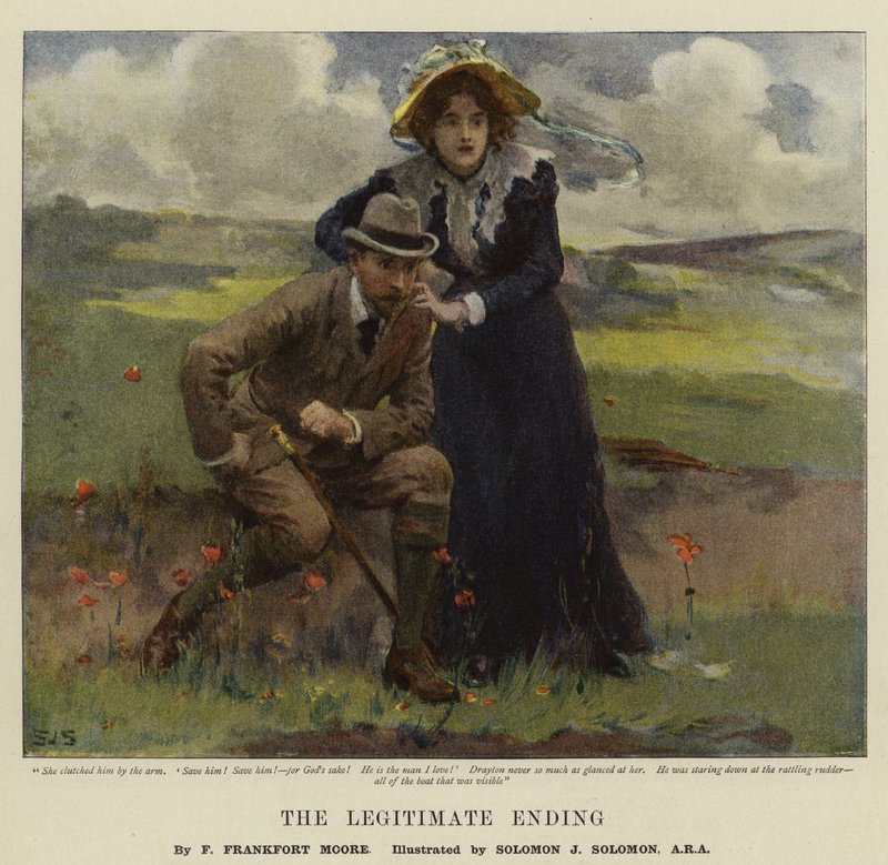 Het legitieme einde (chromolitho) door Solomon Joseph Solomon