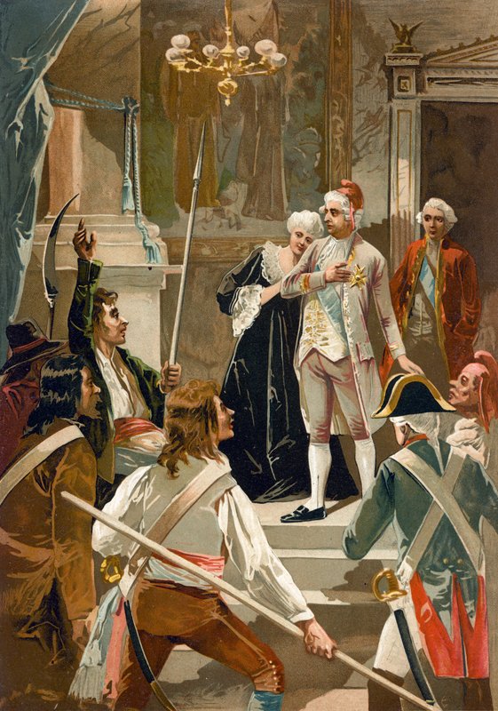 Koning Lodewijk XVI en Marie Antoinette door Spanish School