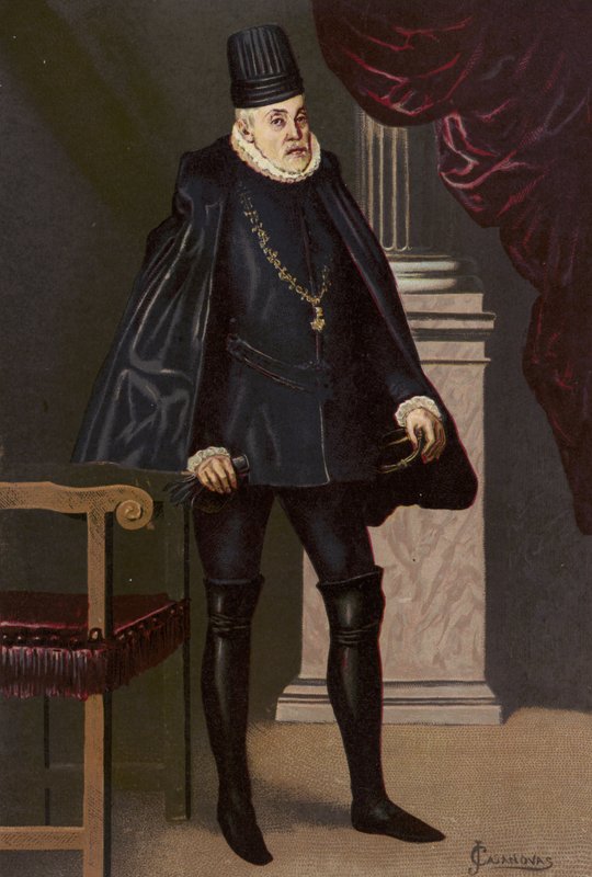 Filips II, koning van Spanje door Spanish School