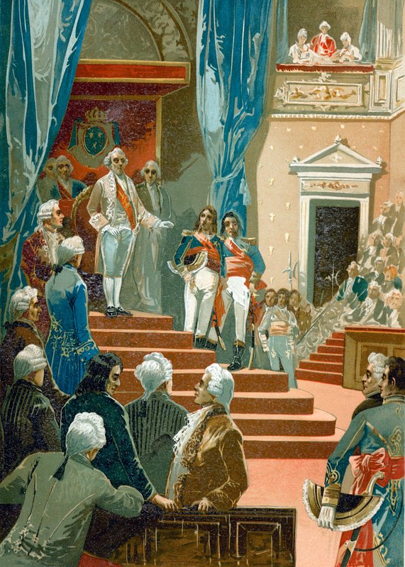 Ongeïdentificeerde scène tijdens de Franse Revolutie door Spanish School