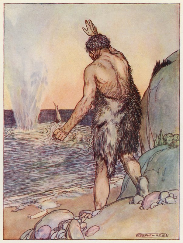 Polyphemus gooide, Een grote rots door Stephen Reid