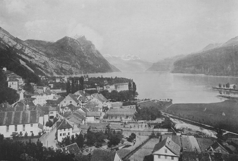 Weesen, Meer van Wallenstadt door Swiss Photographer