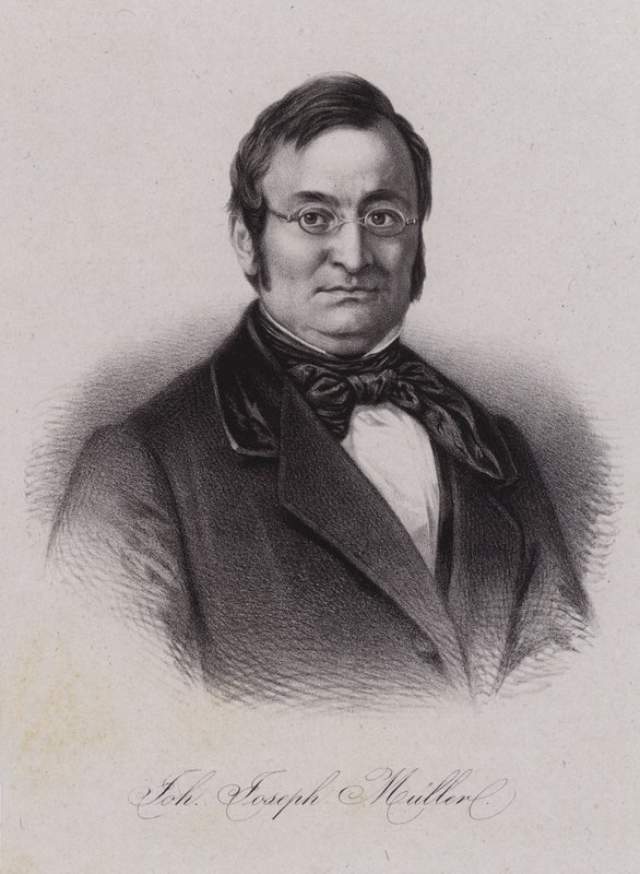 Johann Joseph Muller, Zwitserse politicus (gravure) door Swiss School