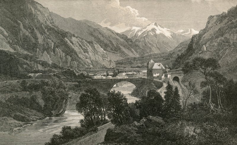 St. Maurice in de Beneden-Rhonevallei door Swiss School