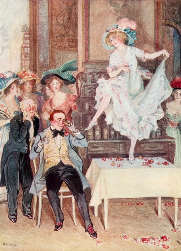 De vrolijke weduwe: Op het souperfeest door Talbot Hughes