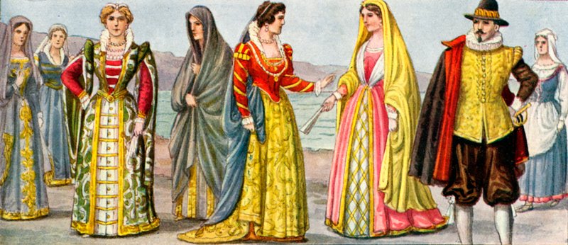 17e eeuwse Italiaanse kleding door Tancredi Scarpelli
