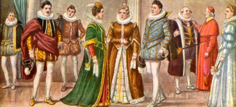 Kleding van de Milanesi in 1598 door Tancredi Scarpelli
