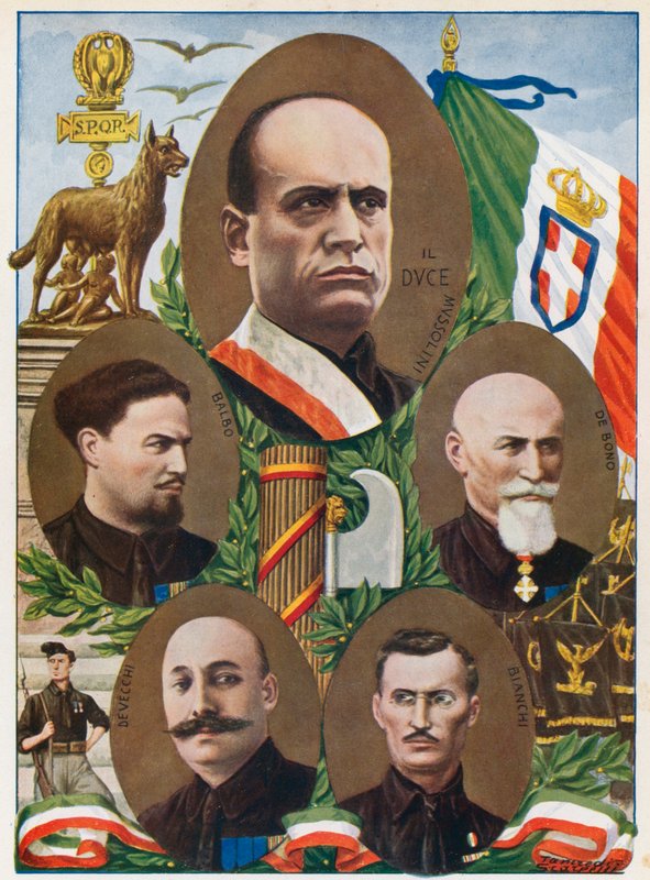 Il Duce en het Quadrumviraat door Tancredi Scarpelli