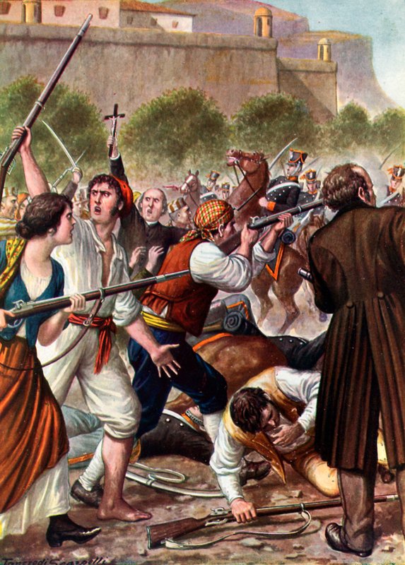 Opstand van Palermo in 1820 door Tancredi Scarpelli