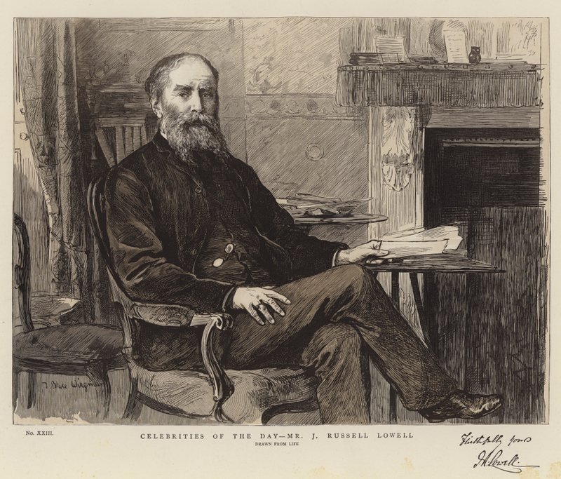 Beroemdheden van de dag, Mr J Russell Lowell door Theodore Blake Wirgman