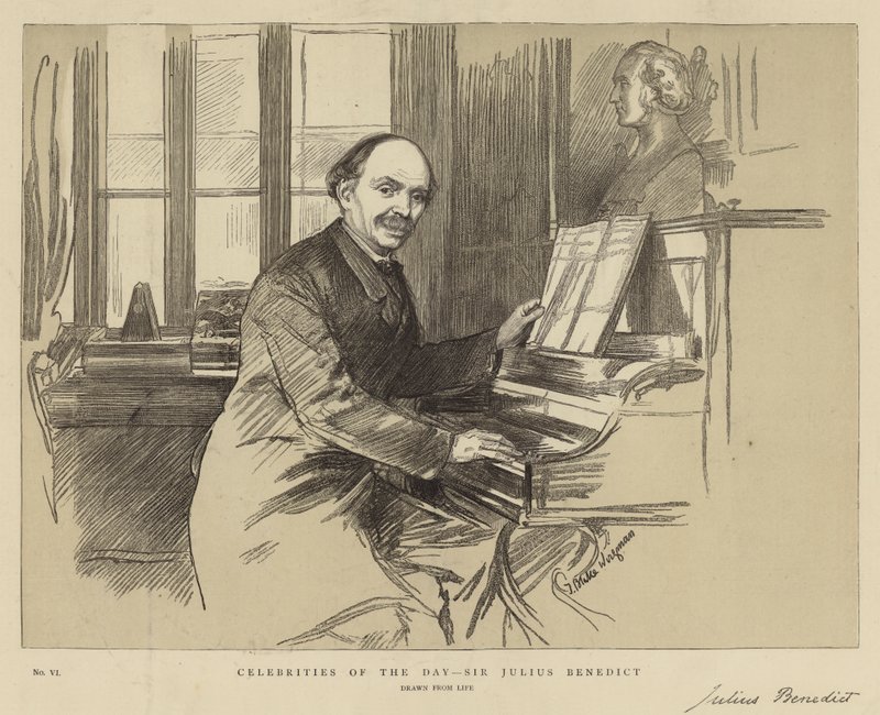 Beroemdheden van de dag, Sir Julius Benedict door Theodore Blake Wirgman