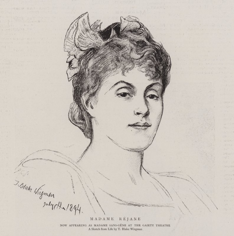 Madame Rejane door Theodore Blake Wirgman