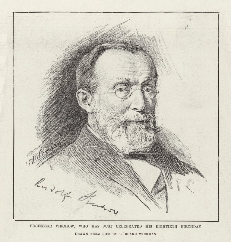 Professor Virchow, die net zijn Tachtigste Verjaardag heeft Gevierd door Theodore Blake Wirgman