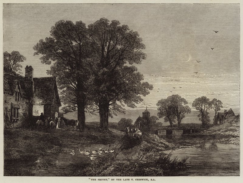 De Smidse door Thomas Creswick