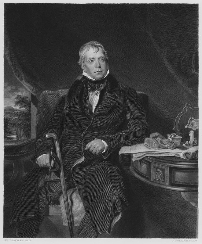 Sir Walter Scott, Baronet, van het schilderij in de Koninklijke Collectie door Thomas Lawrence