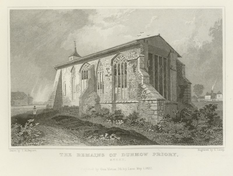 De overblijfselen van Dunmow Priory, Essex door Thomas Mann Baynes