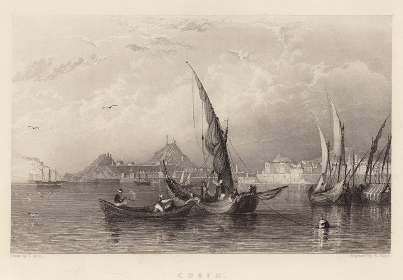 Corfu door Thomas (after) Allom