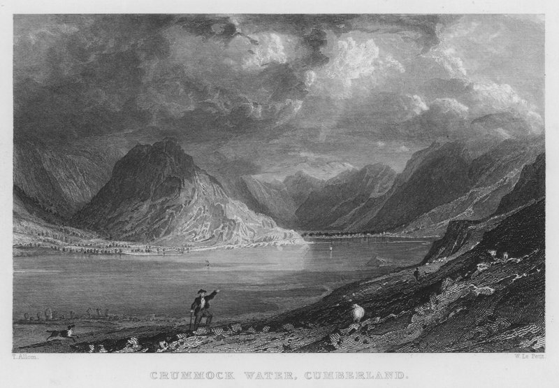 Crummock Water, Cumberland (gravure) door Thomas (after) Allom