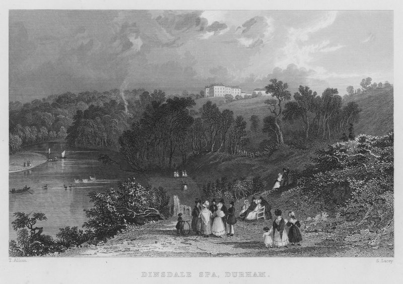 Dinsdale Spa, Durham (gravure) door Thomas (after) Allom