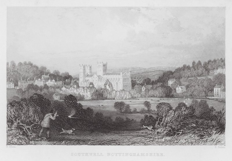 Southwell, Nottinghamshire (gravure) door Thomas (after) Allom