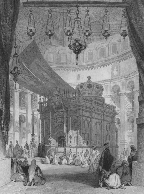 Kerk van het Heilig Graf, Jeruzalem door Thomas Allom