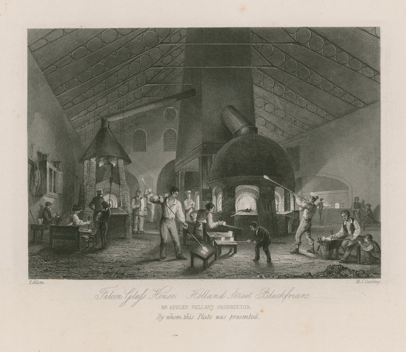 Falcon Glashuis door Thomas Allom