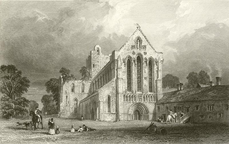 Llanercost Priory, Cumberland door Thomas Allom
