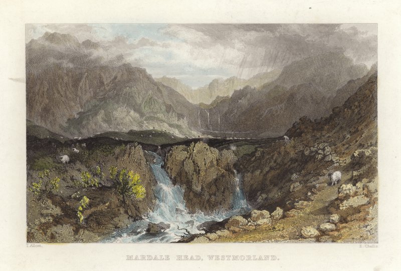 Mardale Head, Westmoreland door Thomas Allom