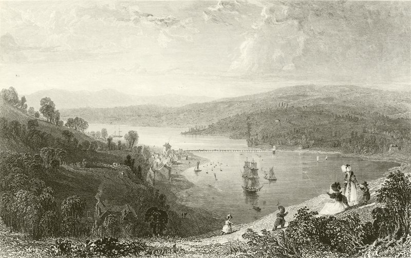Teignmouth, vanaf de Ness door Thomas Allom