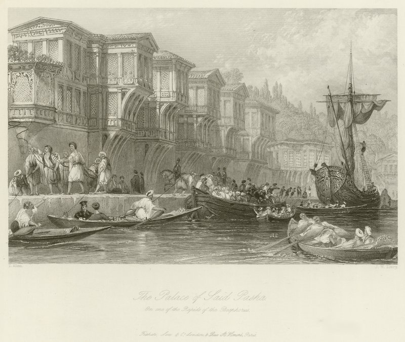 Het paleis van Said Pasha door Thomas Allom