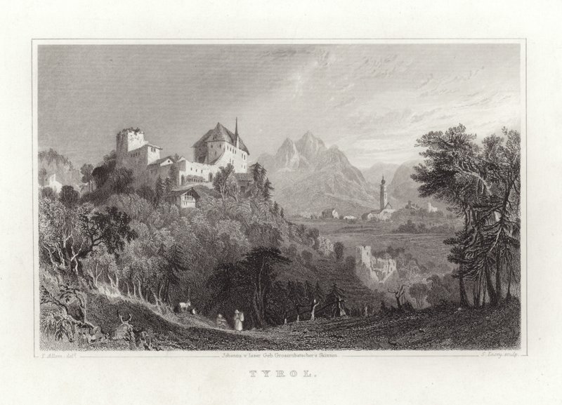 Tirol door Thomas Allom