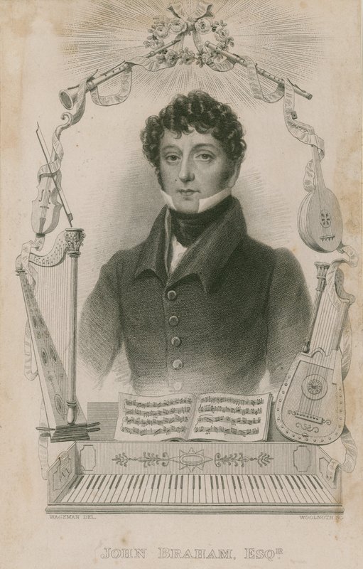 John Braham, zanger door Thomas Charles Wageman