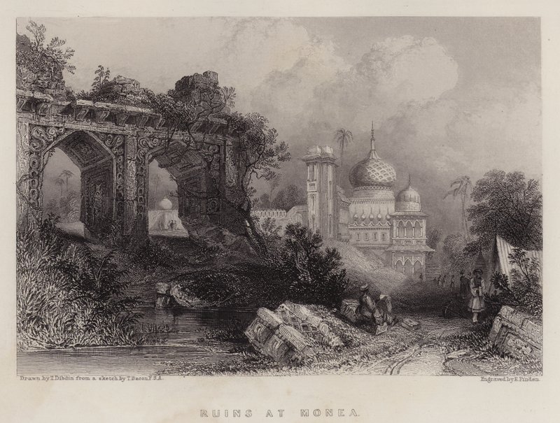Ruïnes in Monea door Thomas Colman Dibdin