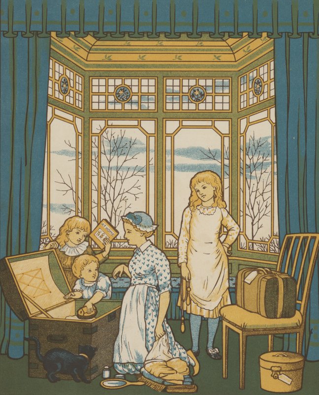Londen: inpakken (kleur litho) door Thomas Crane