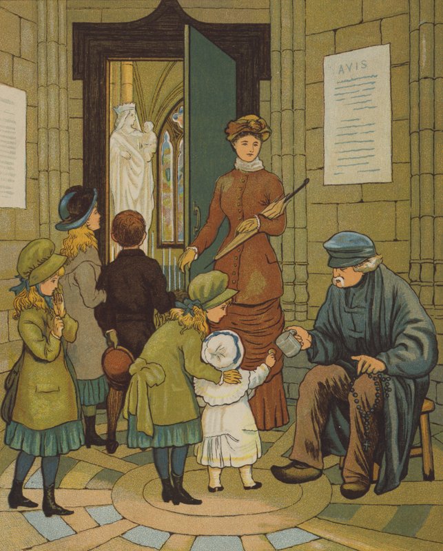 Rouen: Blinde Pierre (kleur litho) door Thomas Crane