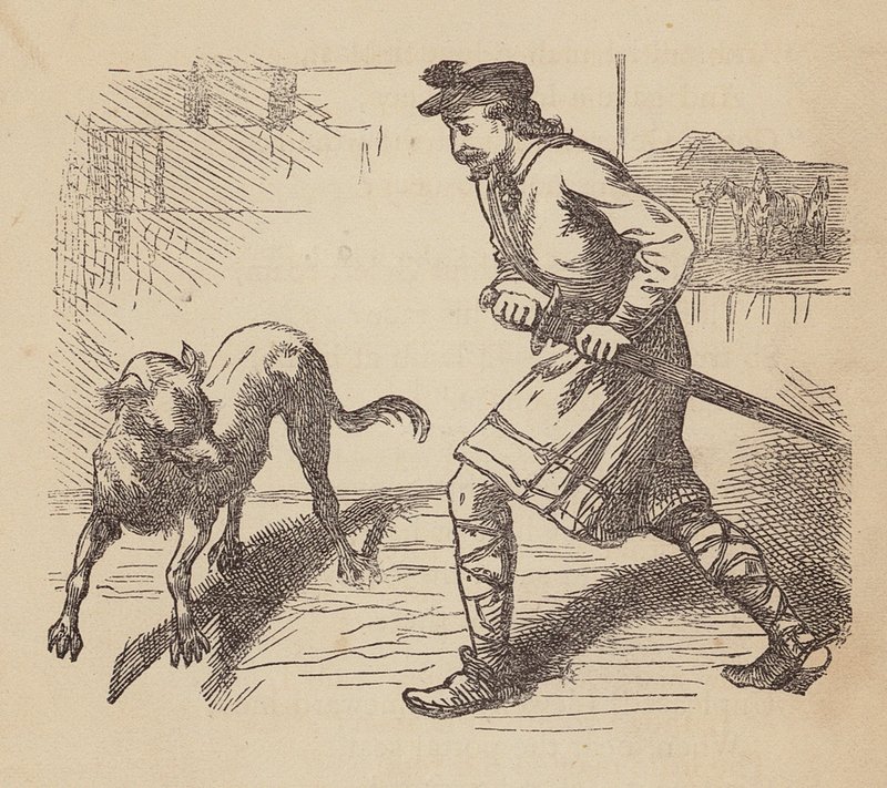 Llewellyn en zijn Hond door Thomas Dalziel