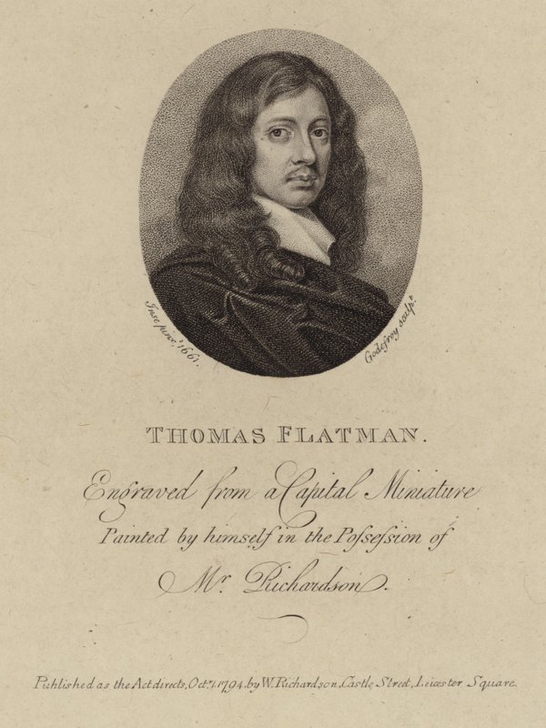 Portret van Thomas Flatman door Thomas Flatman